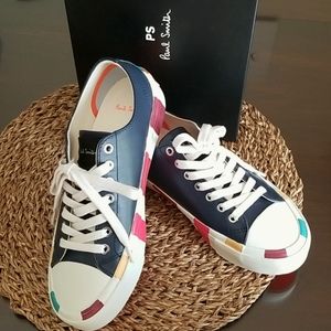 Paul Smith Dark Navy Leather Nolan Sneakers